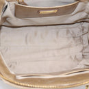 Miu Miu Matelasse Hand Bag Leather 2way Beige Gold Tone Auth 200801V-11