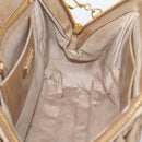 Miu Miu Matelasse Hand Bag Leather 2way Beige Gold Tone Auth 200801V-20