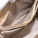 Miu Miu Matelasse Hand Bag Leather 2way Beige Gold Tone Auth 200801V-23
