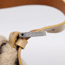 FENDI Mamma Baguette Shoulder Bag Wool Beige Silver Auth 200802V-8