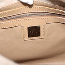 FENDI Mamma Baguette Shoulder Bag Wool Beige Silver Auth 200802V-19
