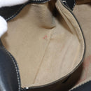 FENDI Selleria Mamma Baguette Shoulder Bag Leather Black Silver Auth 200803A-24