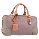 LOEWE Amazona 28 Hand Bag Leather Pink Silver Auth 200805V-1