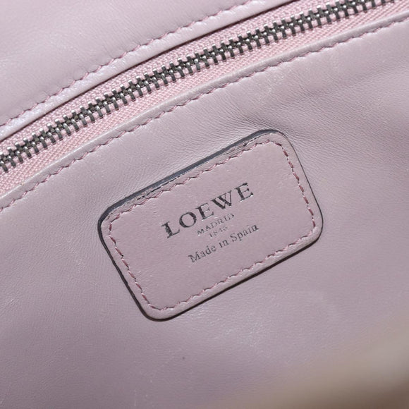 LOEWE Amazona 28 Hand Bag Leather Pink Silver Auth 200805V