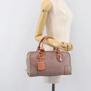 LOEWE Amazona 28 Hand Bag Leather Pink Silver Auth 200805V-27