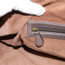 BOTTEGA VENETA INTRECCIATO Boston Bag Leather Brown Gold 162194 Auth 200806V-21