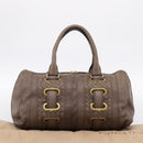 BOTTEGA VENETA INTRECCIATO Boston Bag Leather Brown Gold 162194 Auth 200806V-12