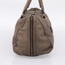 BOTTEGA VENETA INTRECCIATO Boston Bag Leather Brown Gold 162194 Auth 200806V-3