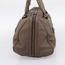 BOTTEGA VENETA INTRECCIATO Boston Bag Leather Brown Gold 162194 Auth 200806V-4