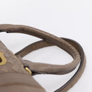 BOTTEGA VENETA INTRECCIATO Boston Bag Leather Brown Gold 162194 Auth 200806V-8