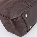 GUCCI GuccissimaGG Tote Bag Leather Dark Brown Gold Tone 163805 Auth 200808V-16
