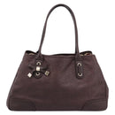 GUCCI GuccissimaGG Tote Bag Leather Dark Brown Gold Tone 163805 Auth 200808V-13