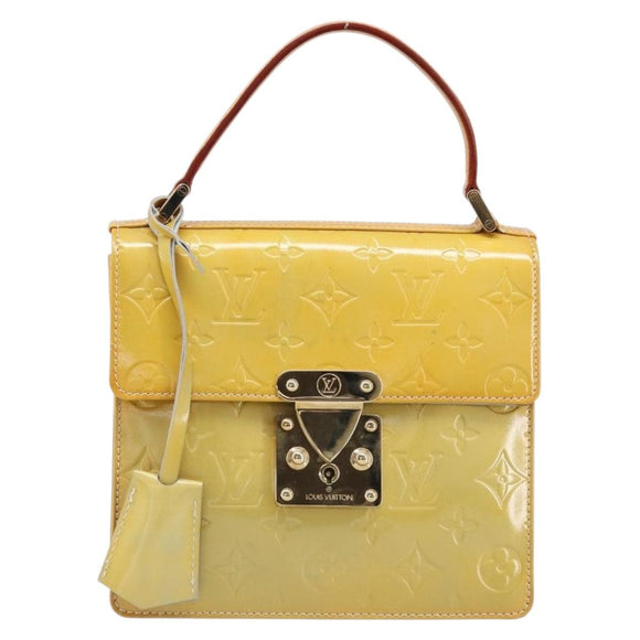 LOUIS VUITTON Monogram Vernis Spring Street Hand Bag Gris M91029 LV Auth 200809