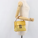 LOUIS VUITTON Monogram Vernis Spring Street Hand Bag Gris M91029 LV Auth 200809-25