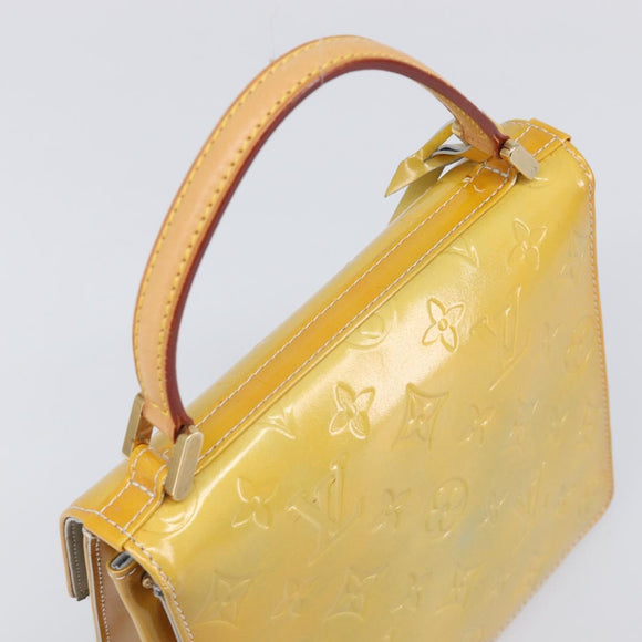 LOUIS VUITTON Monogram Vernis Spring Street Hand Bag Gris M91029 LV Auth 200809