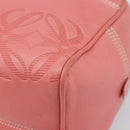 LOEWE Hand Bag Leather Pink Gold Tone Auth 200810V-9