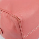 LOEWE Hand Bag Leather Pink Gold Tone Auth 200810V-14