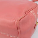 LOEWE Hand Bag Leather Pink Gold Tone Auth 200810V-15