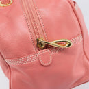 LOEWE Hand Bag Leather Pink Gold Tone Auth 200810V-17