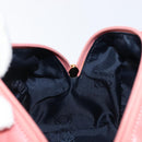 LOEWE Hand Bag Leather Pink Gold Tone Auth 200810V-19