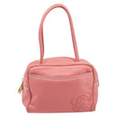 LOEWE Hand Bag Leather Pink Gold Tone Auth 200810V-13