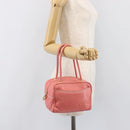 LOEWE Hand Bag Leather Pink Gold Tone Auth 200810V-24