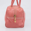 LOEWE Hand Bag Leather Pink Gold Tone Auth 200810V-4