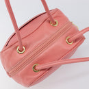 LOEWE Hand Bag Leather Pink Gold Tone Auth 200810V-6