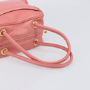 LOEWE Hand Bag Leather Pink Gold Tone Auth 200810V-7