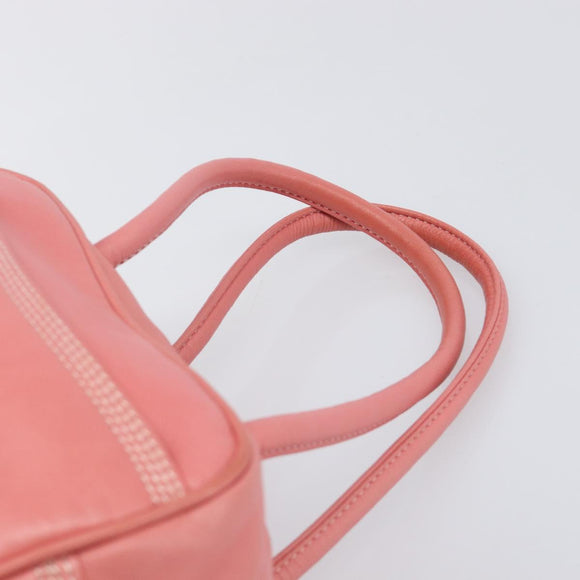 LOEWE Hand Bag Leather Pink Gold Tone Auth 200810V