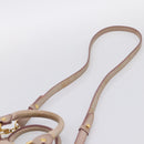 Miu Miu Vitellolux Hand Bag Leather 2way Beige Gold Tone Auth 200811-14