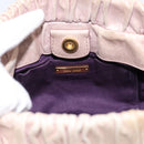 Miu Miu Vitellolux Hand Bag Leather 2way Beige Gold Tone Auth 200811-18