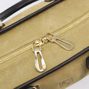 LOEWE Americana 28 Hand Bag Suede Beige Gold Tone Auth 200812V-19