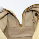 LOEWE Americana 28 Hand Bag Suede Beige Gold Tone Auth 200812V-21
