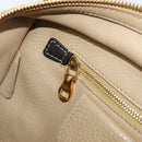 LOEWE Americana 28 Hand Bag Suede Beige Gold Tone Auth 200812V-22