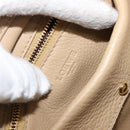 LOEWE Americana 28 Hand Bag Suede Beige Gold Tone Auth 200812V-24