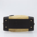 LOEWE Americana 28 Hand Bag Suede Beige Gold Tone Auth 200812V-5