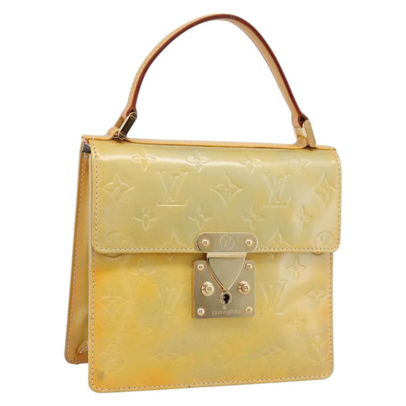 LOUIS VUITTON Monogram Vernis Spring Street Hand Bag Gris M91029 LV Auth 200816