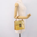 LOUIS VUITTON Monogram Vernis Spring Street Hand Bag Gris M91029 LV Auth 200816-21