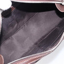 LOEWE Sender Hand Bag Leather Brown Silver Auth 200818V-10