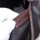 LOEWE Sender Hand Bag Leather Brown Silver Auth 200818V-11