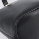 CELINE Shoulder Bag Leather Black Gold Tone Auth 200820A-14