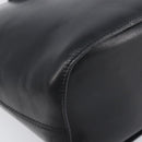 CELINE Shoulder Bag Leather Black Gold Tone Auth 200820A-16