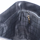 CELINE Shoulder Bag Leather Black Gold Tone Auth 200820A-20