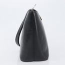 CELINE Shoulder Bag Leather Black Gold Tone Auth 200820A-3