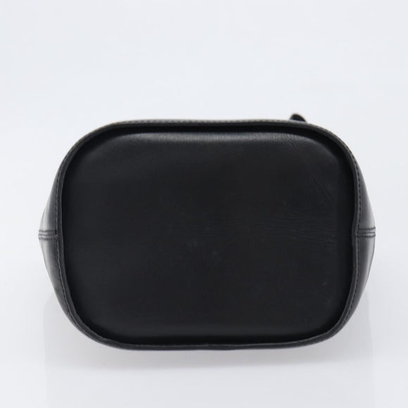 CELINE Shoulder Bag Leather Black Gold Tone Auth 200820A
