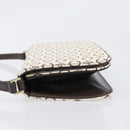 CELINE C Macadam Shoulder Bag Canvas White Gold Tone Auth 200822V-5