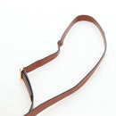 Chloe Shoulder Bag Leather Brown Gold Auth 200824V-11