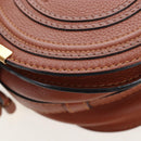 Chloe Shoulder Bag Leather Brown Gold Auth 200824V-14