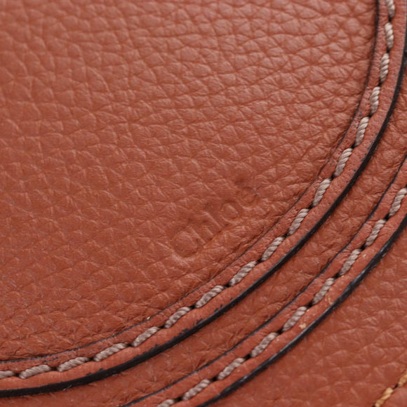 Chloe Shoulder Bag Leather Brown Gold Auth 200824V